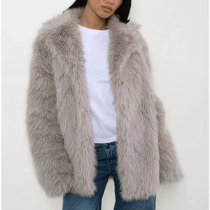 motel rocks faux fur jacket